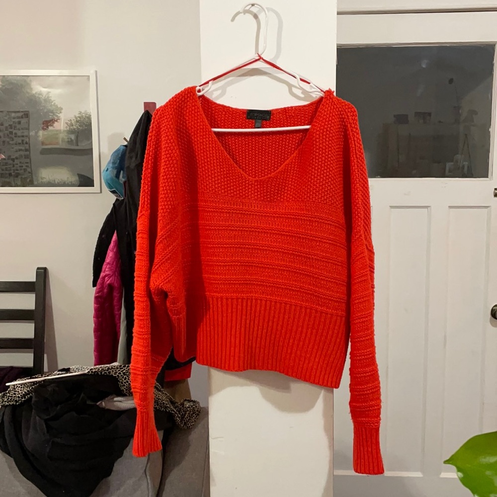 RED TOPSHOP SWEATER